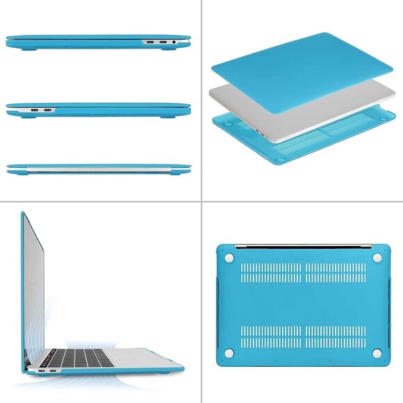 MacBook 13in Aqua Blue Snap On Hard Shell Case Laptop Cover - Picture 2 of 5